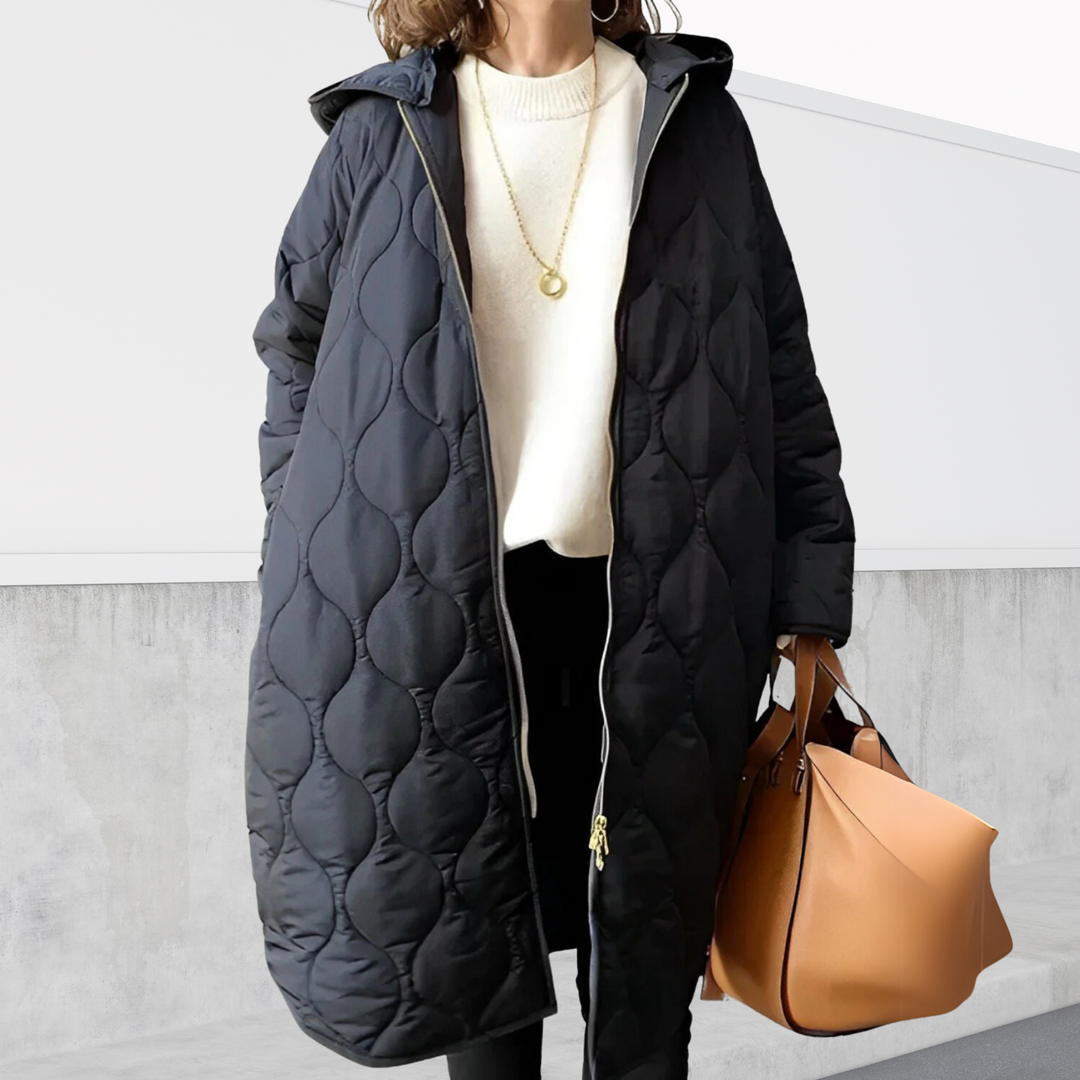 Women’s Coat | Long Puffer Zip-Up