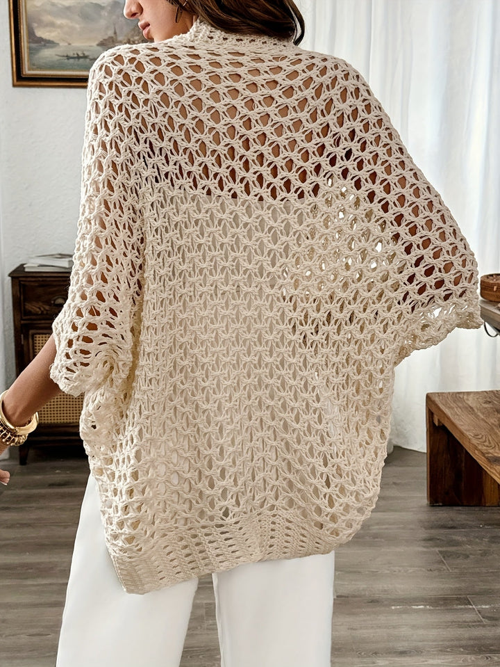 Cardigan For Women | Open-Front Crochet Knit