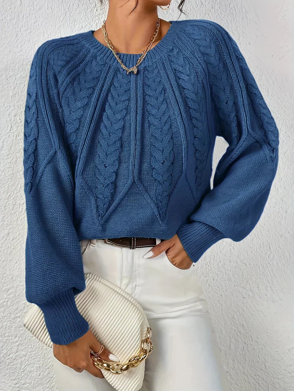Sweater for Women | Textured Crewneck Style