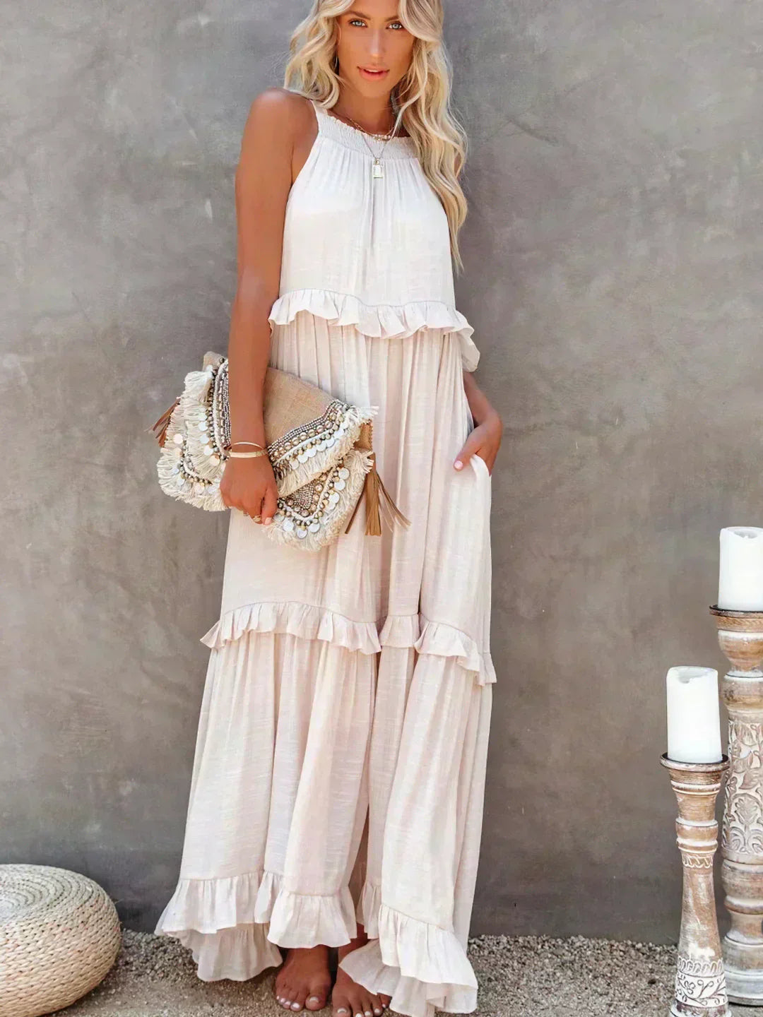 Maxi Dress for Women | Ruffle Detailing