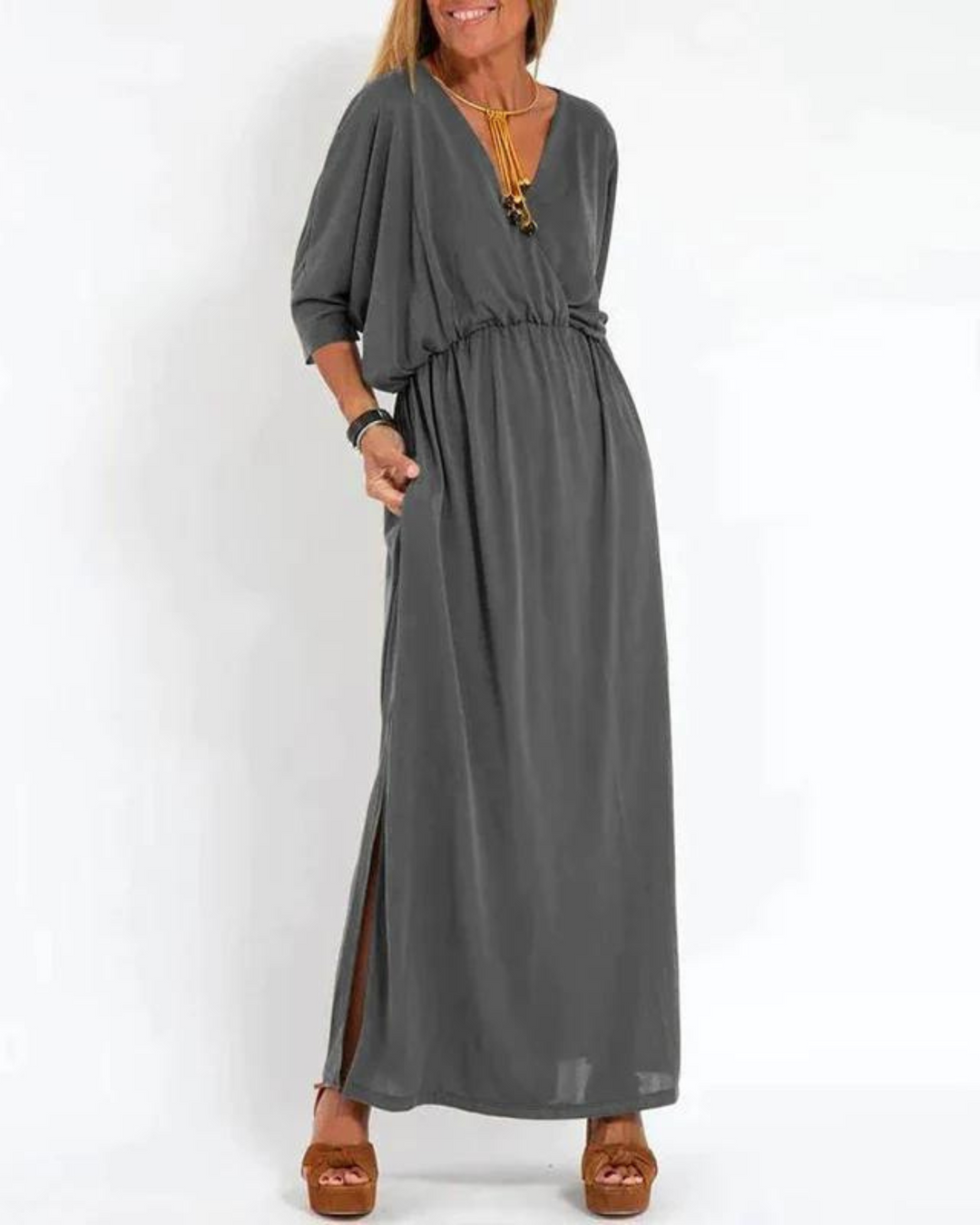 Dress For Women | Side Pockets Maxi