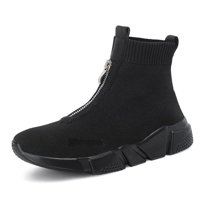 Boots For Women | Knit Shaft Side Zipper Ankle Style