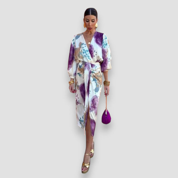 Women's Two-Piece Set | Printed Midi