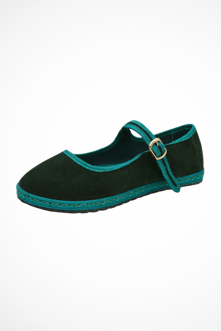 Women's round toe Mary Jane ballet flats with buckle strap