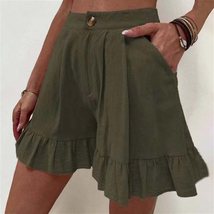 Women’s Shorts | High Waist Ruffle Hem