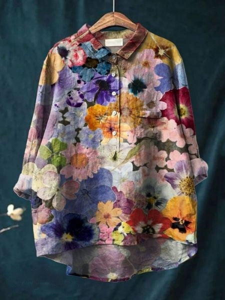 Blouse for Women | Button-Front Foral Print