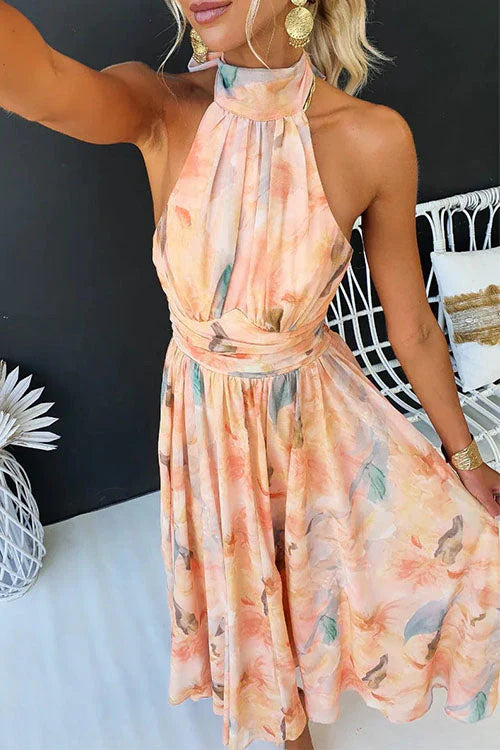 Women's Floral Maxi Sundress | Halter Style