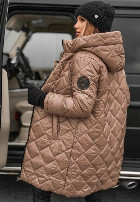 Coat for Women | Quilted Padded Long Winter with Hood