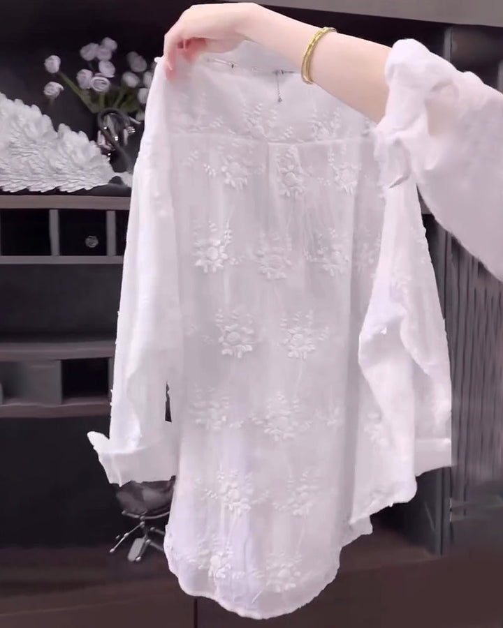 Shirt For Women | Embroidered Drop Shoulder