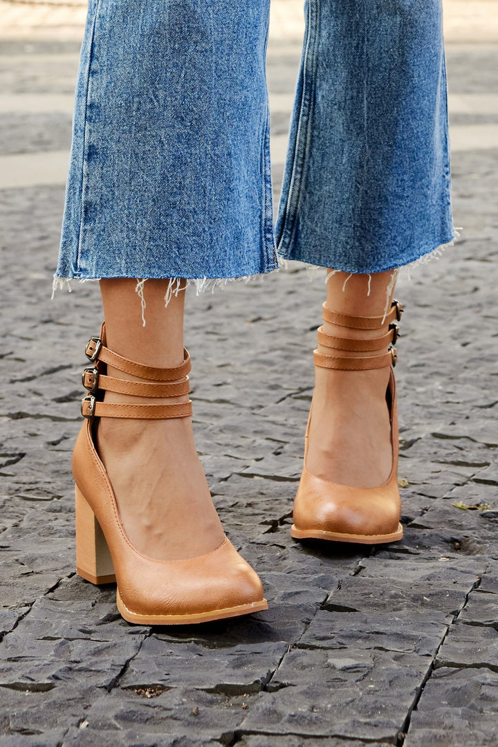Heels For Women | Block Ankle Strap Design