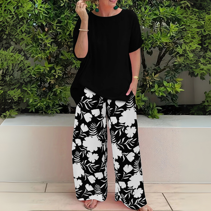 Women’s Outfit Set | Short-Sleeve Wide-Leg