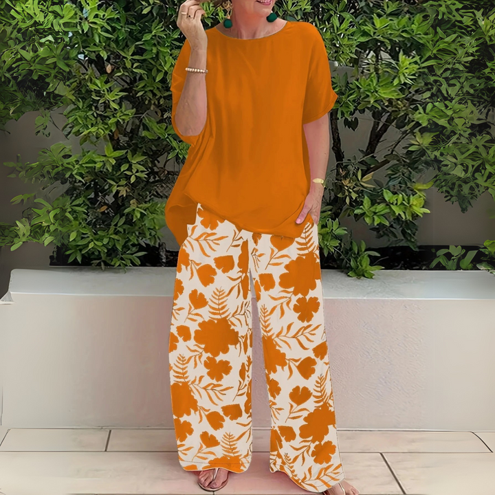 Women’s Outfit Set | Short-Sleeve Wide-Leg