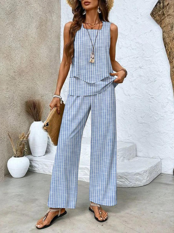 Women’s Outfit Set | Tiered Straight-Leg