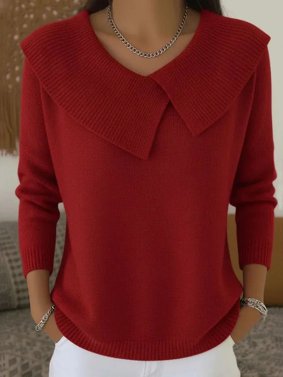 Women’s Sweater | Soft Ribbed Collar