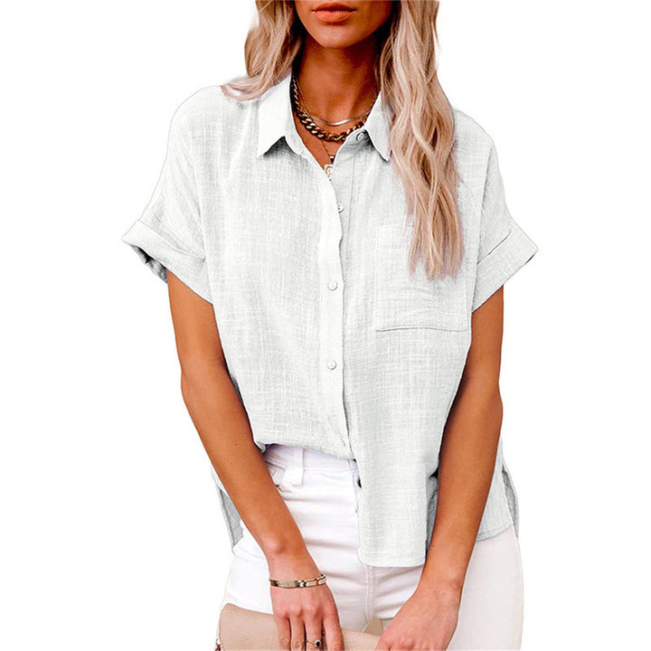 Women’s Blouse | Button-Down Cuffed Sleeves