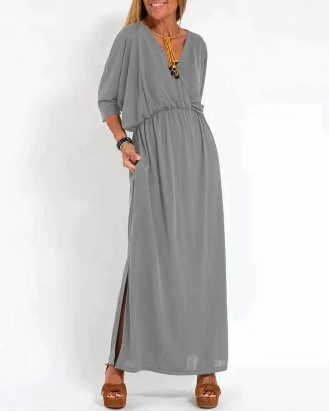 Dress For Women | Side Pockets Maxi