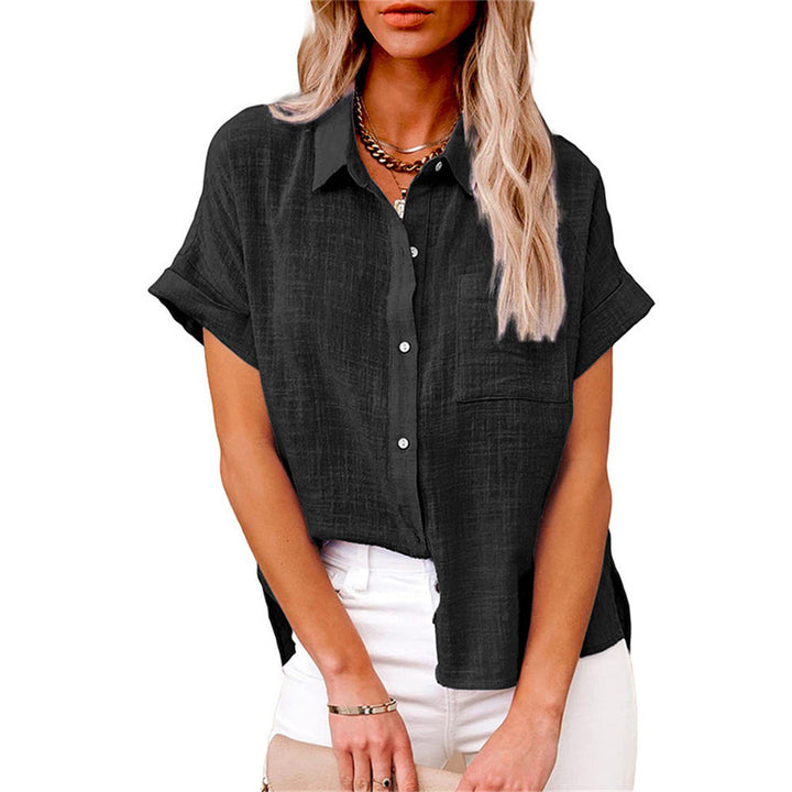 Women’s Blouse | Button-Down Cuffed Sleeves