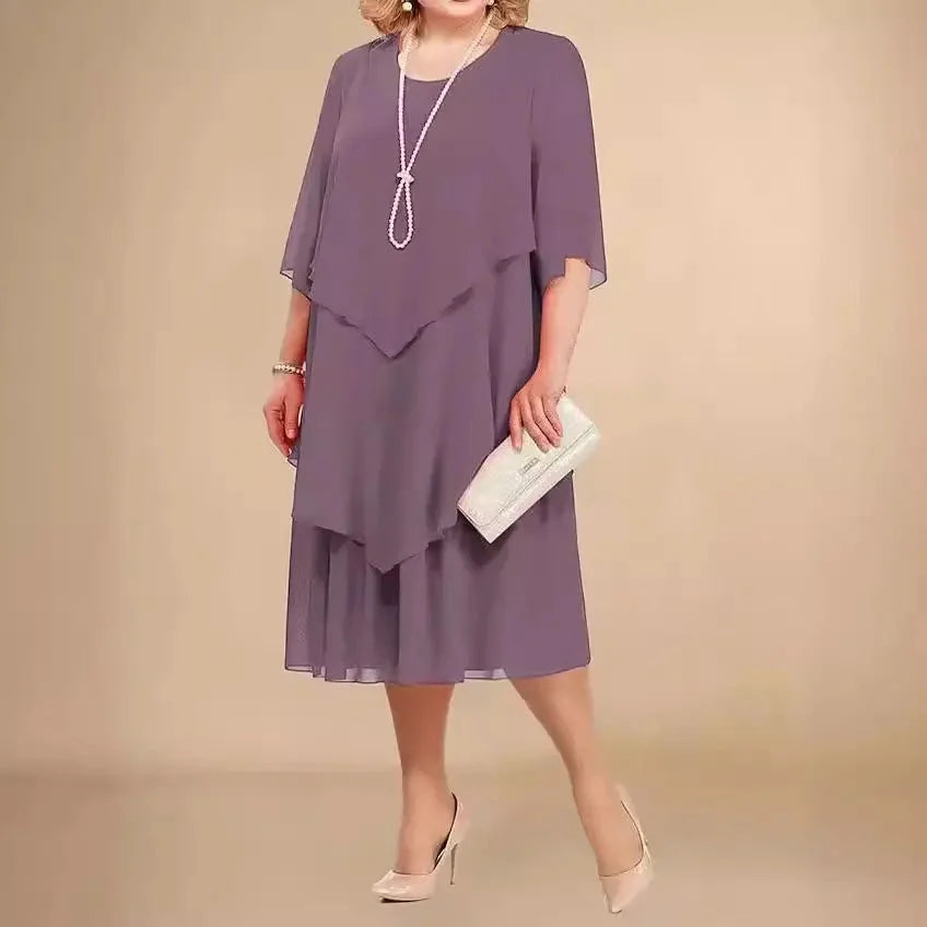 Women’s Dress | Round Neck with Short Sleeves