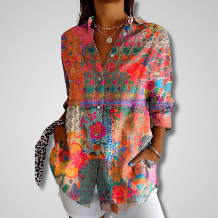 Blouse For Women | Printed Button-Down