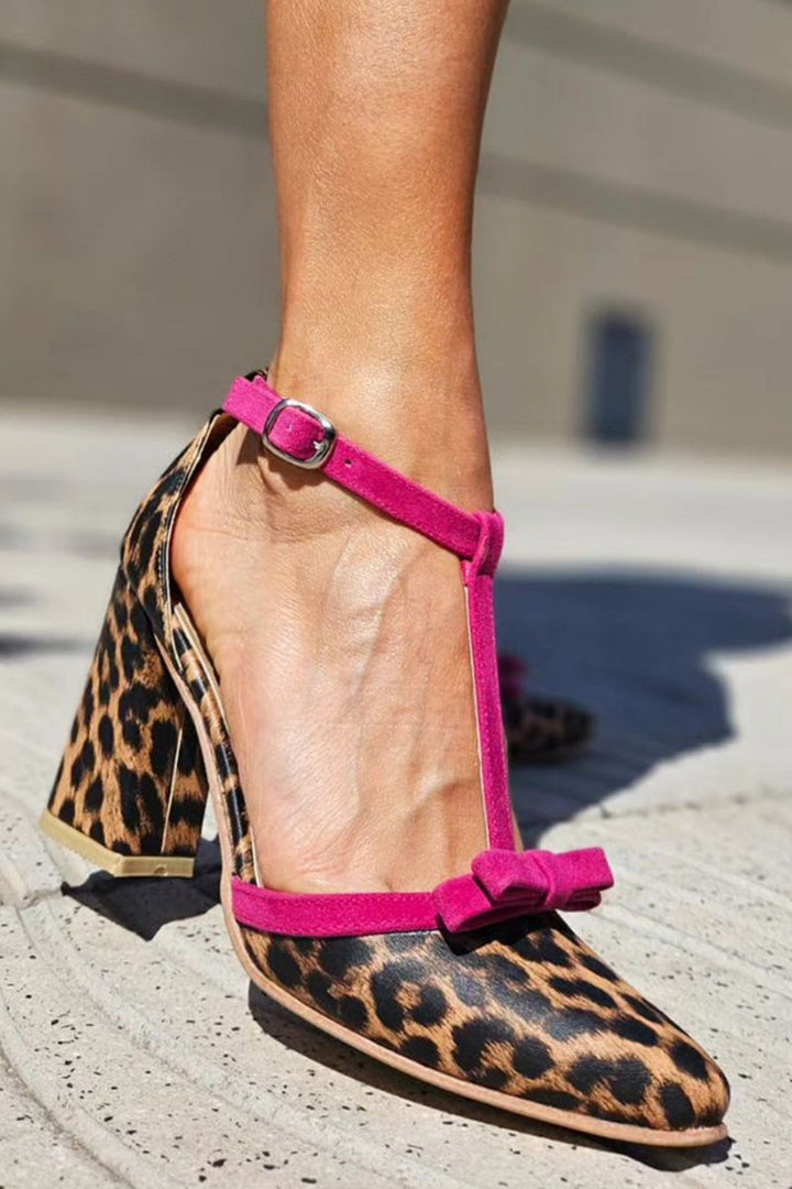Heels for Women | Pointed Animal Print