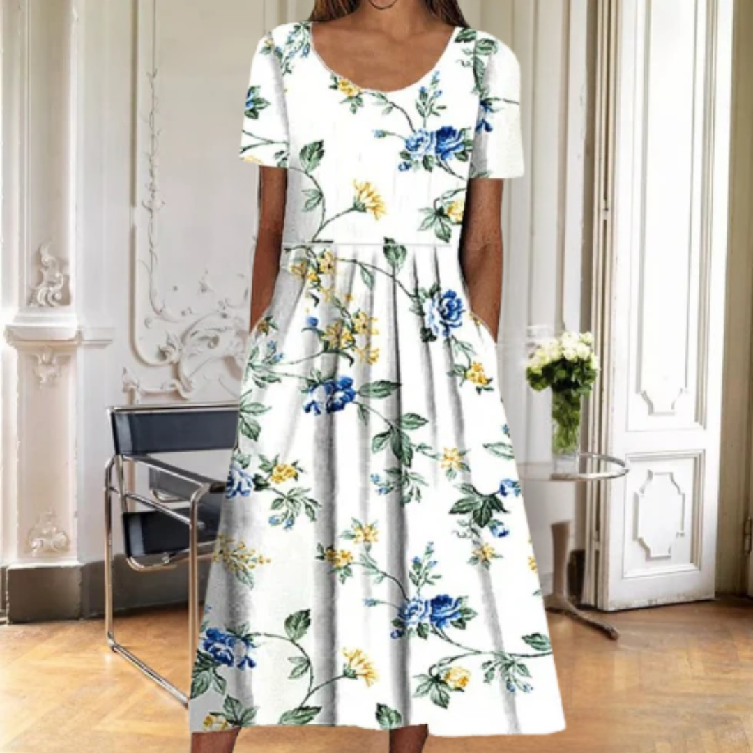 Summer Dress for Women | Floral Print Midi Dress