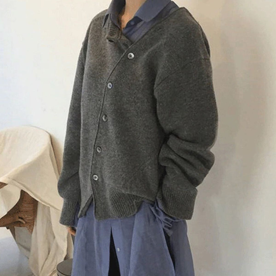 Cardigan for Women | Asymmetrical Button Closure