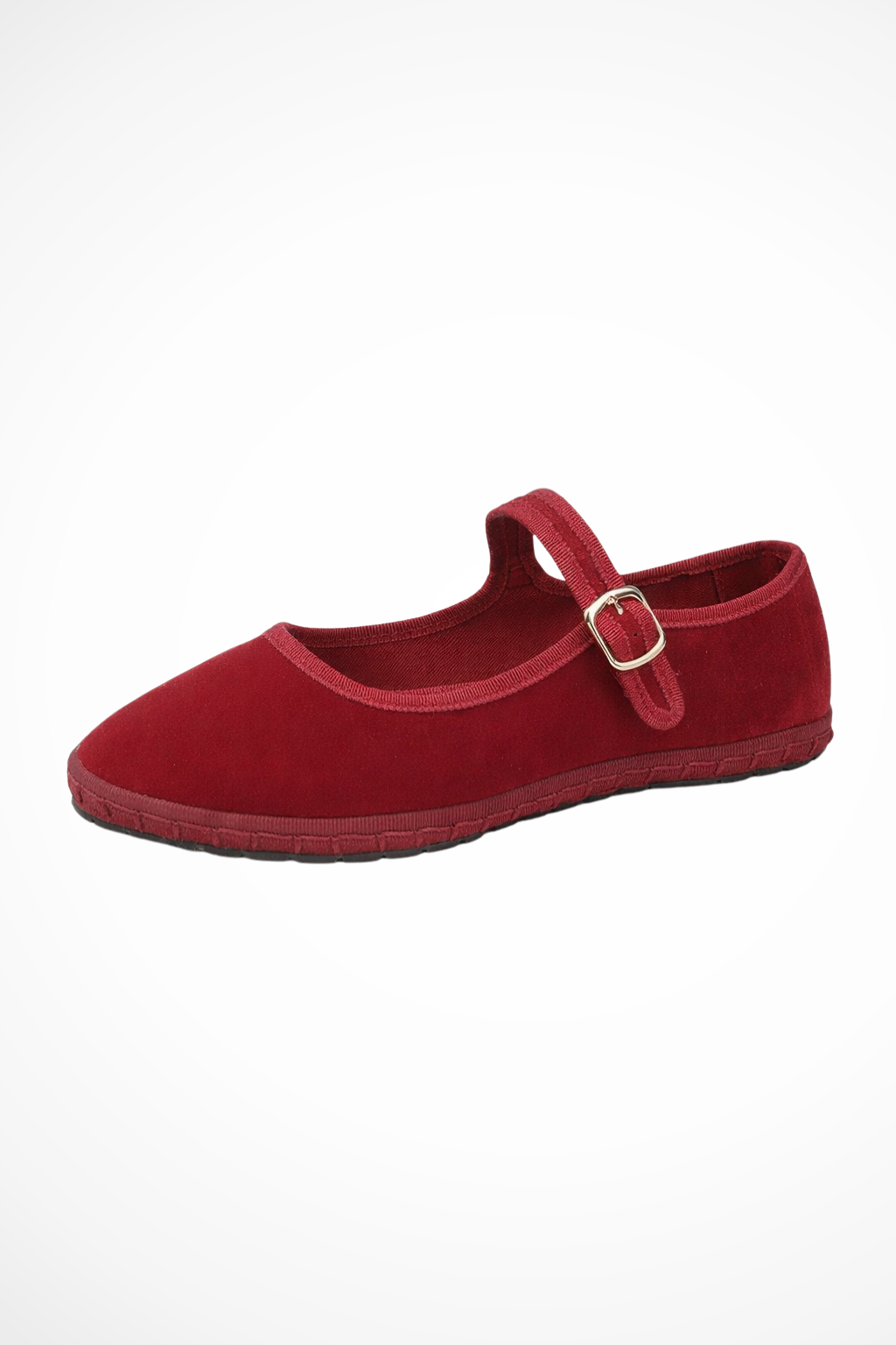 Women's round toe Mary Jane ballet flats with buckle strap