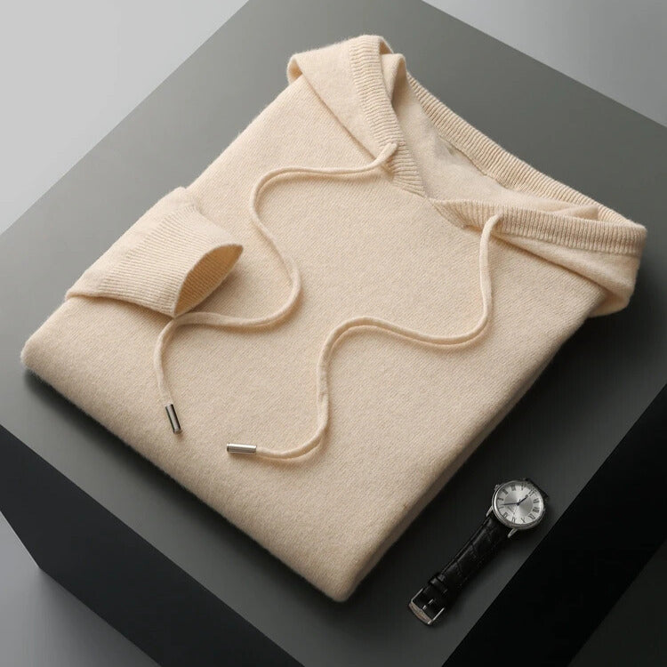 Unisex pullover hoodie with drawstring hood and ribbed trims