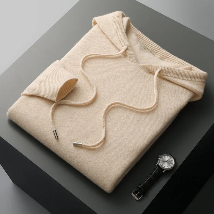 Unisex pullover hoodie with drawstring hood and ribbed trims