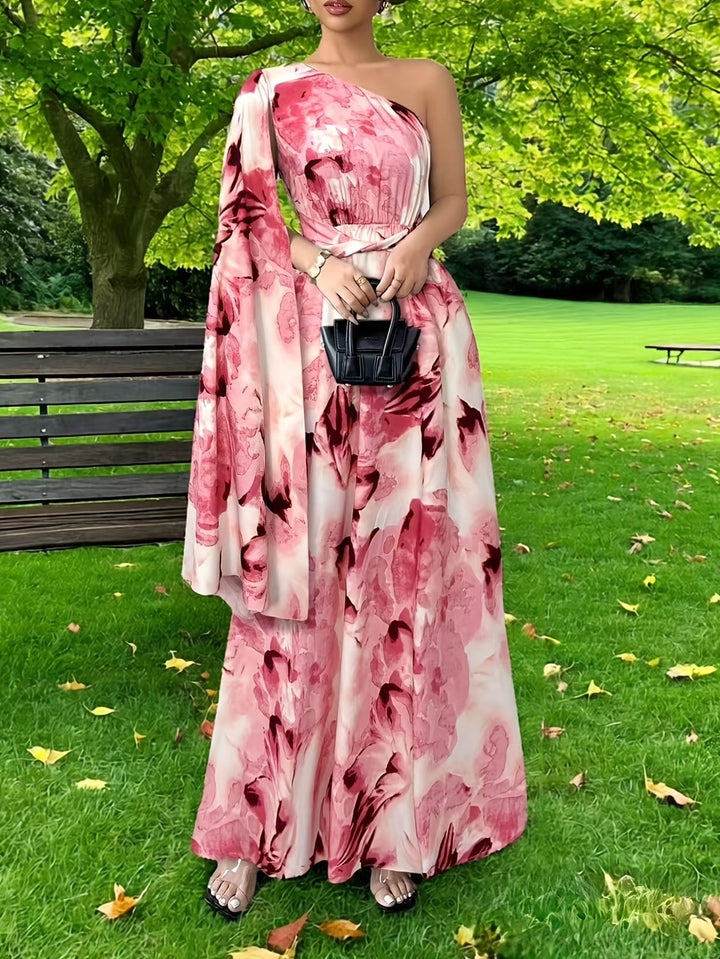 Women's Wedding Guest Maxi Dress | One Shoulder