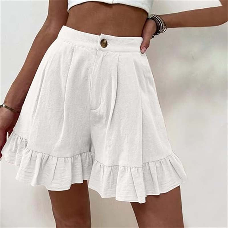 Women’s Shorts | High Waist Ruffle Hem