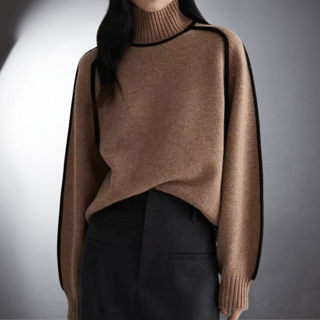 Women's Sweater | Turtleneck with Voluminous Sleeves