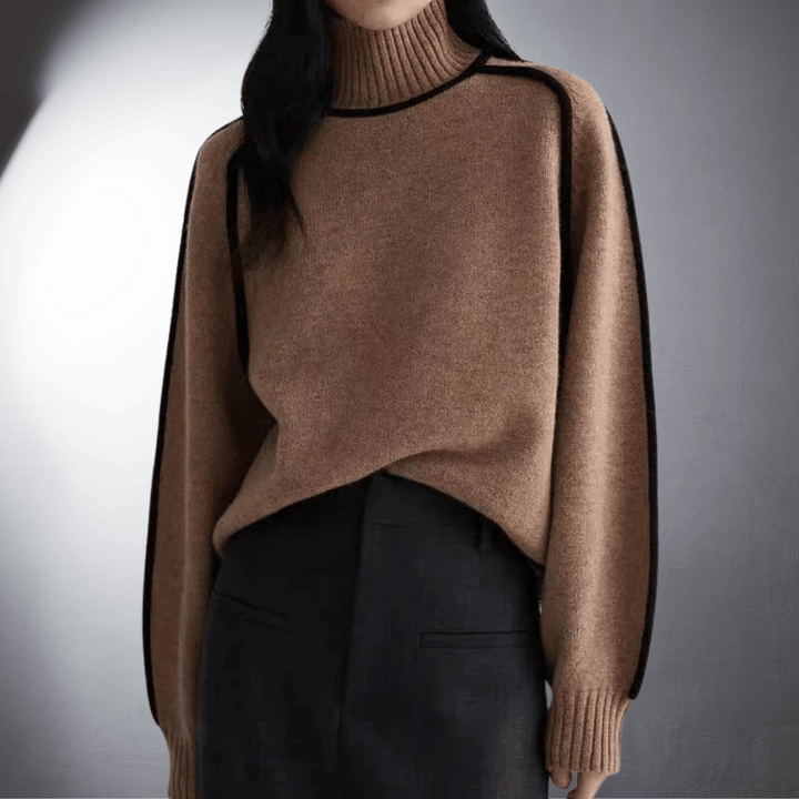 Women's Sweater | Turtleneck with Voluminous Sleeves