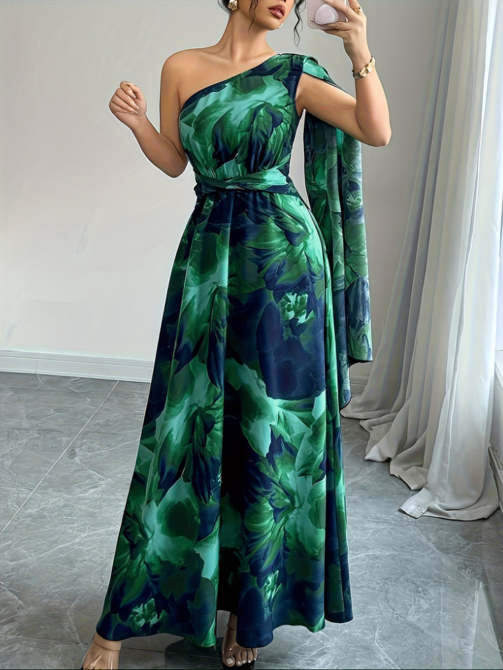 Women's Wedding Guest Maxi Dress | One Shoulder