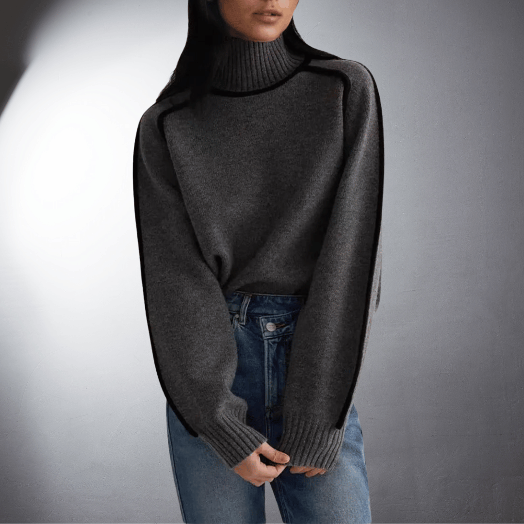 Women's Sweater | Turtleneck with Voluminous Sleeves