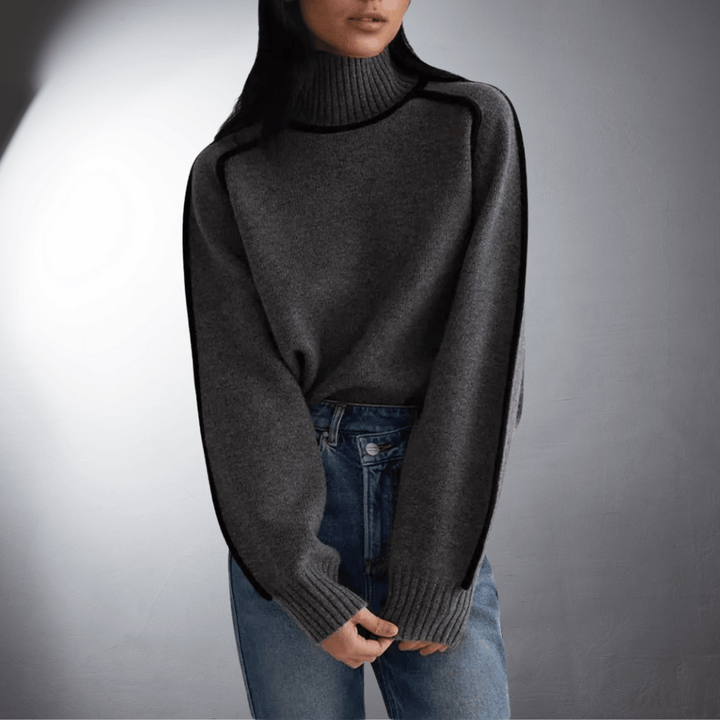Women's Sweater | Turtleneck with Voluminous Sleeves