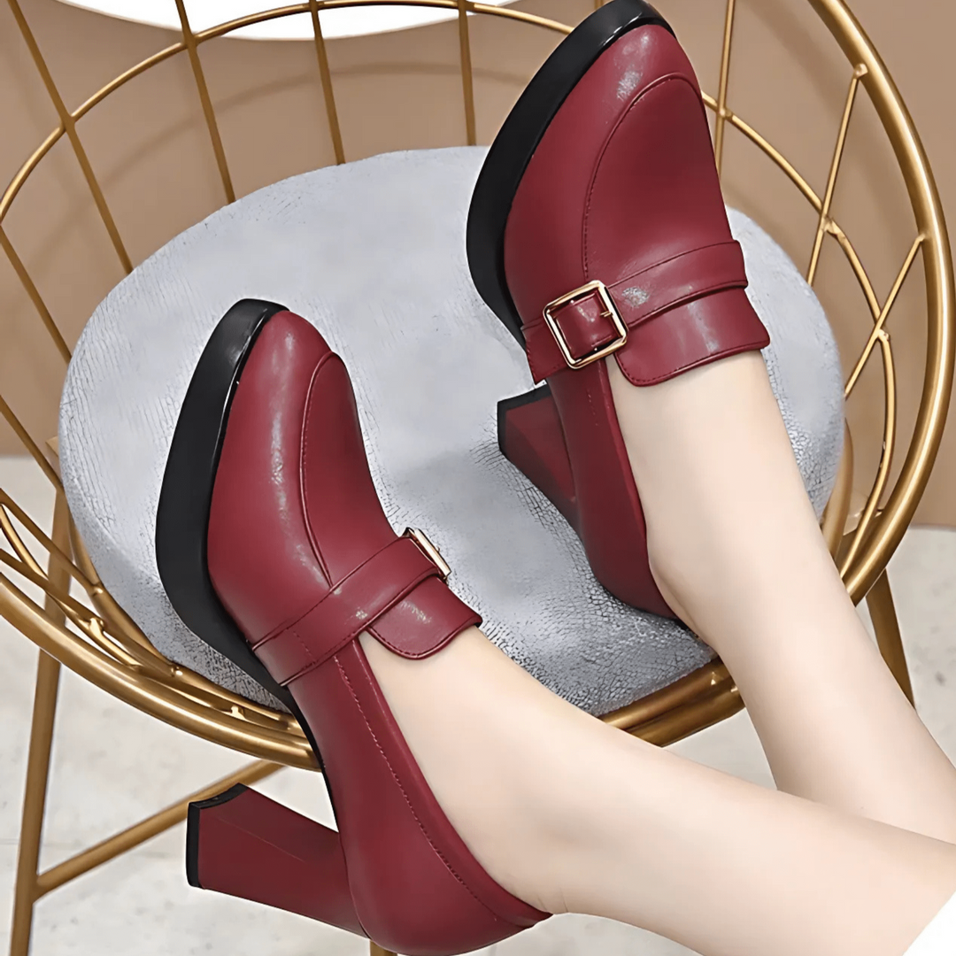 Women’s Heels | Platform Chunky Buckle