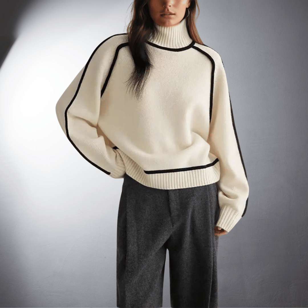 Women's Sweater | Turtleneck with Voluminous Sleeves