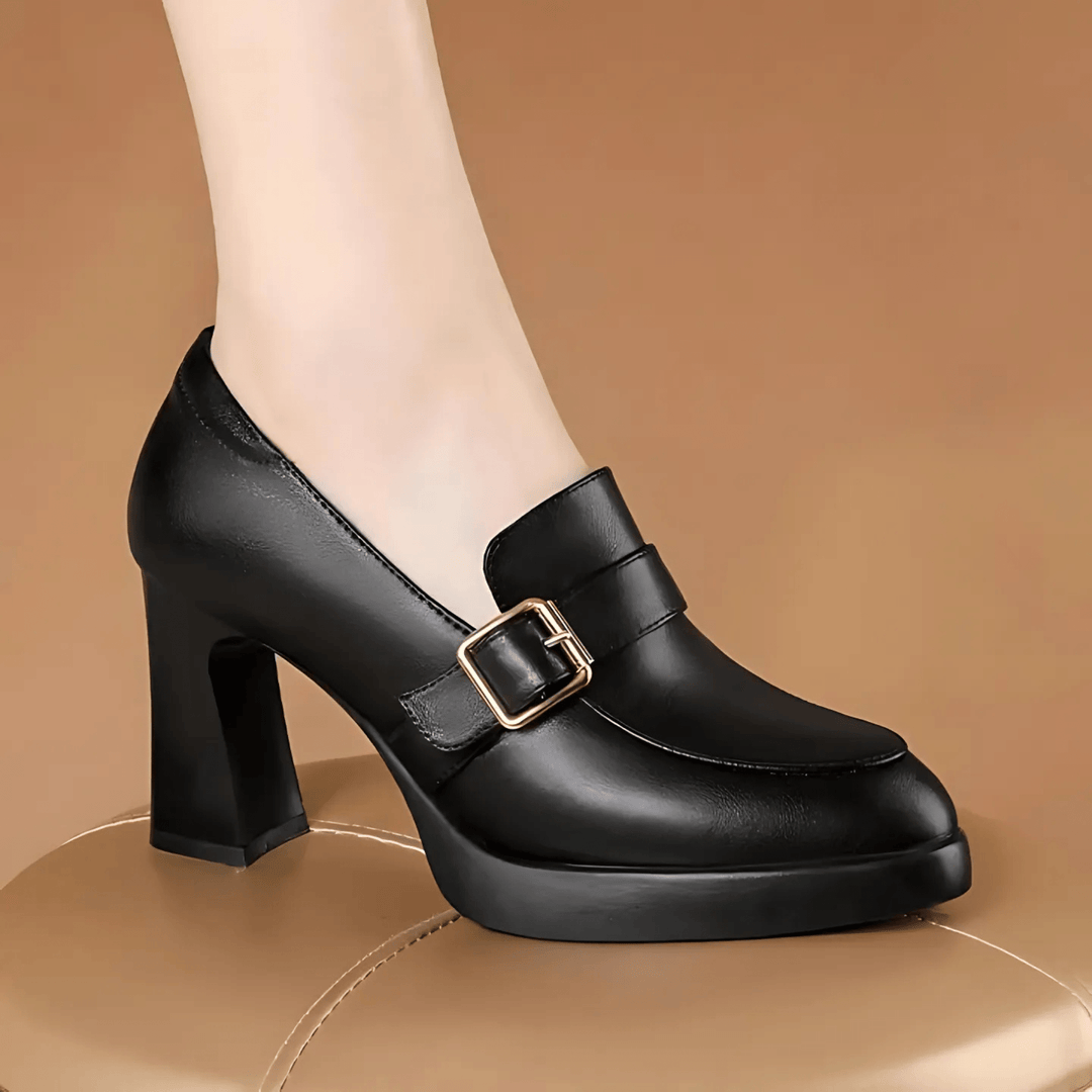 Women’s Heels | Platform Chunky Buckle
