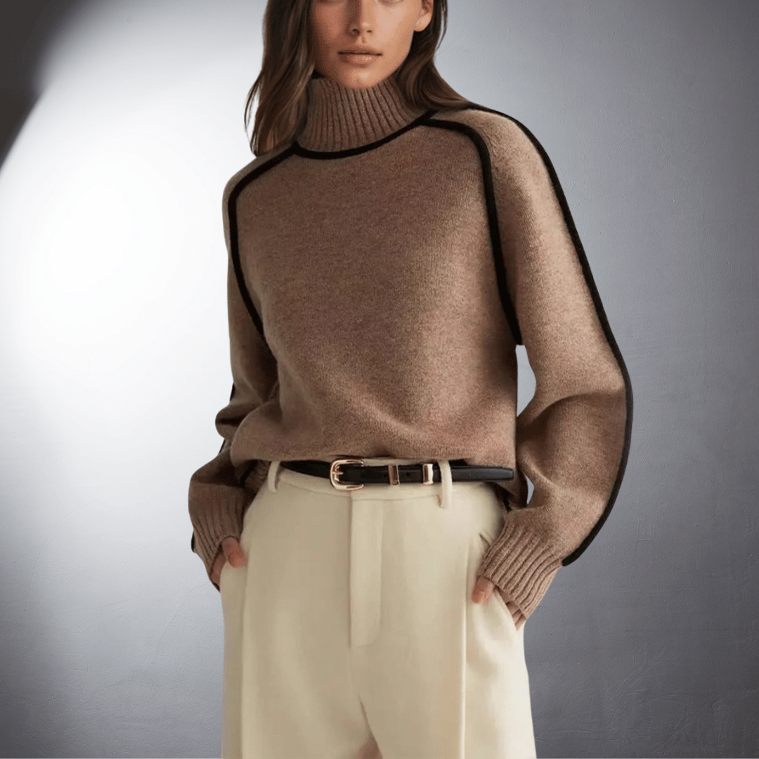 Women's Sweater | Turtleneck with Voluminous Sleeves