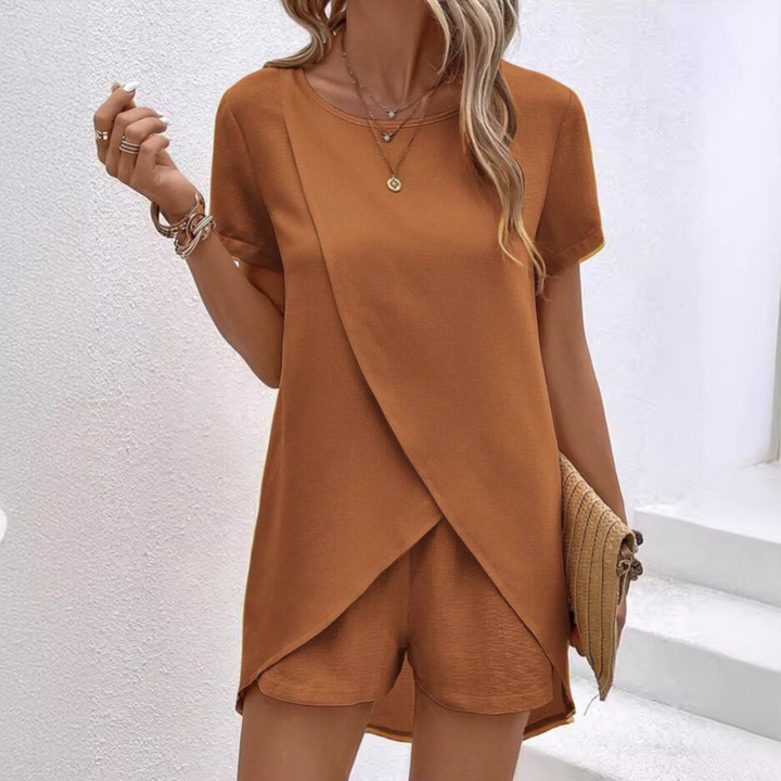 Women’s Lounge Set | Stylish Top & Matching Shorts