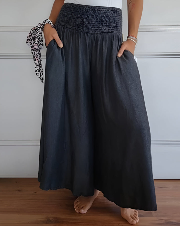 Women’s Pants | Smocked Waist Wide Leg