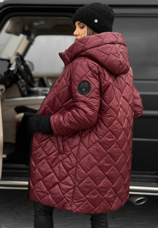 Coat for Women | Quilted Padded Long Winter with Hood