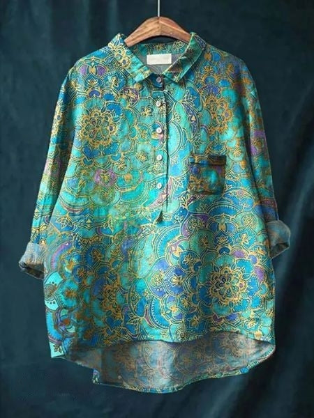 Blouse for Women | Button-Front Foral Print
