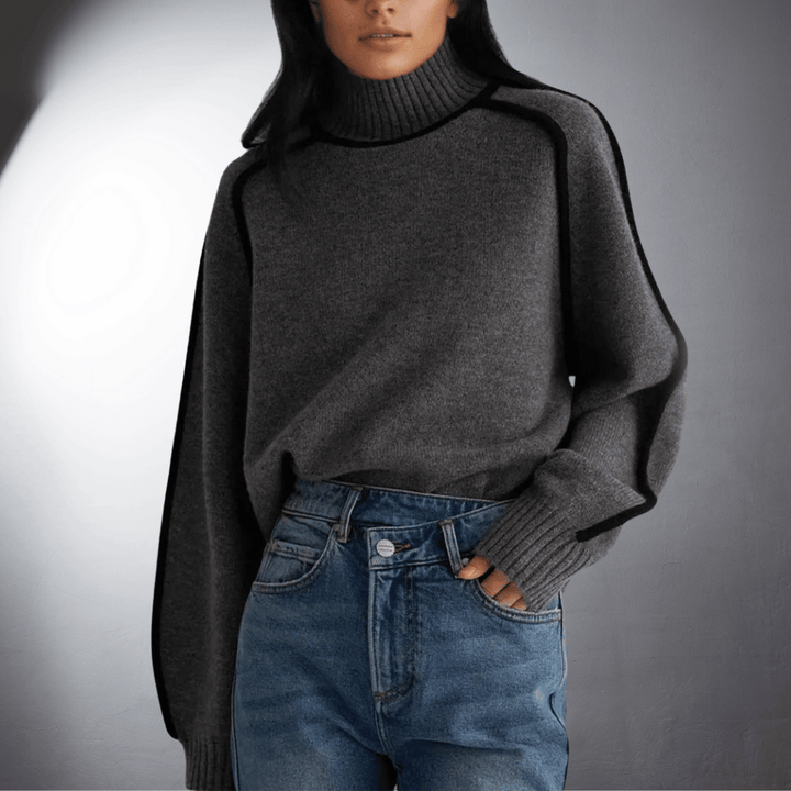 Women's Sweater | Turtleneck with Voluminous Sleeves