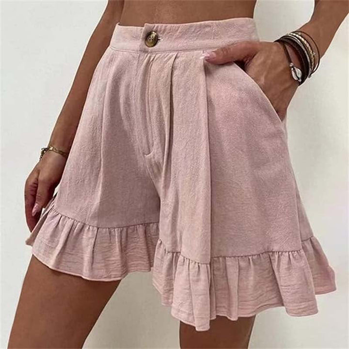 Women’s Shorts | High Waist Ruffle Hem