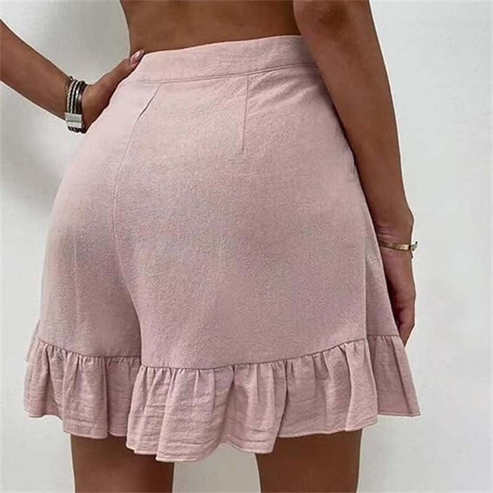 Women’s Shorts | High Waist Ruffle Hem