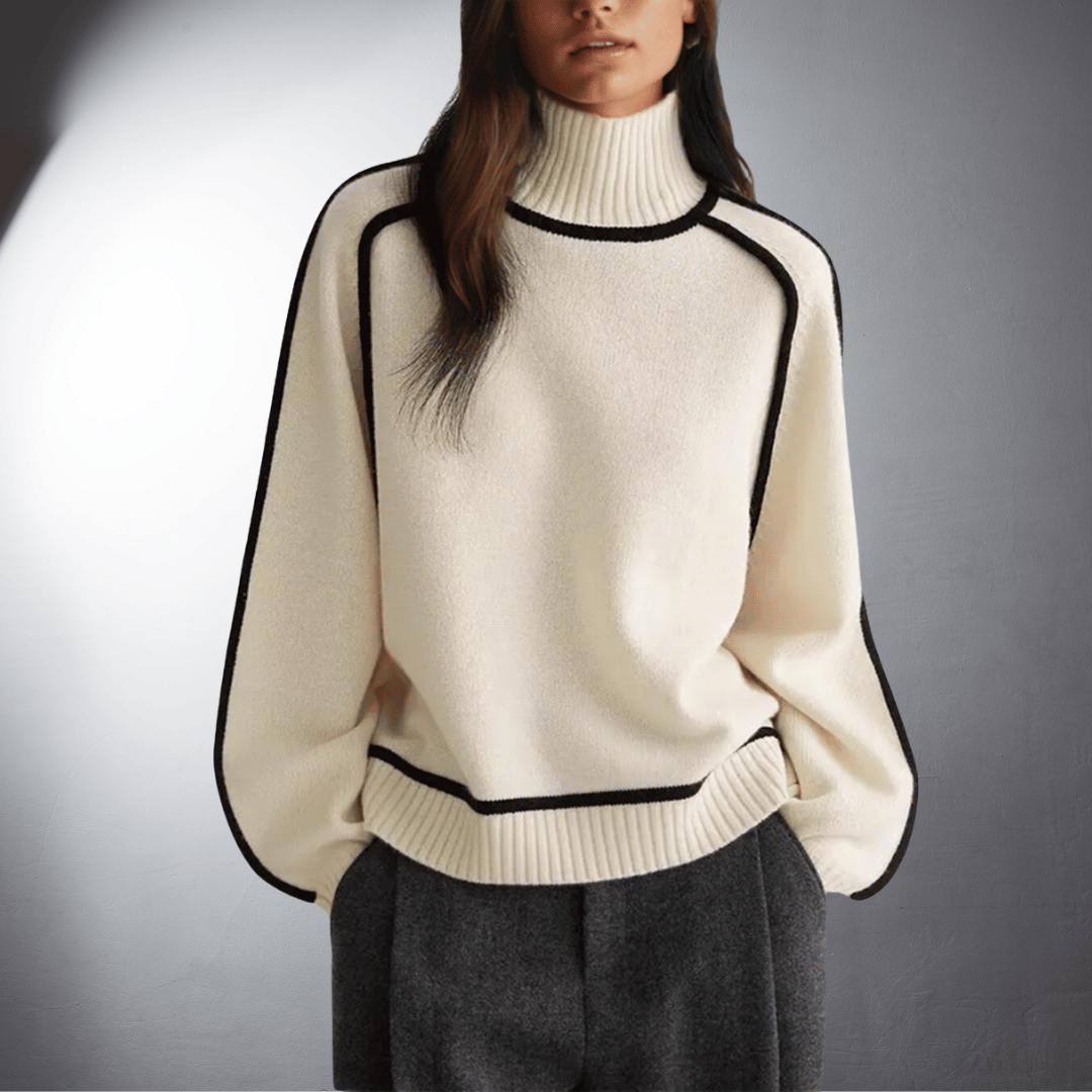 Women's Sweater | Turtleneck with Voluminous Sleeves