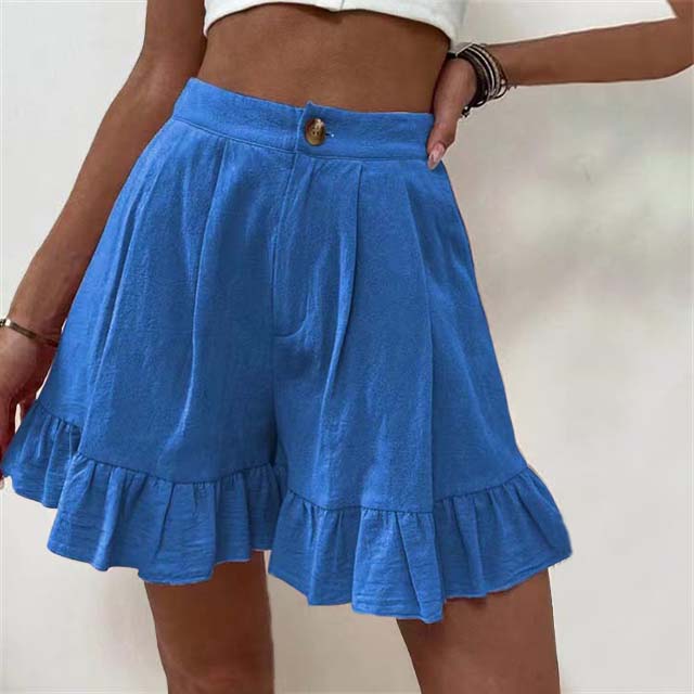 Women’s Shorts | High Waist Ruffle Hem