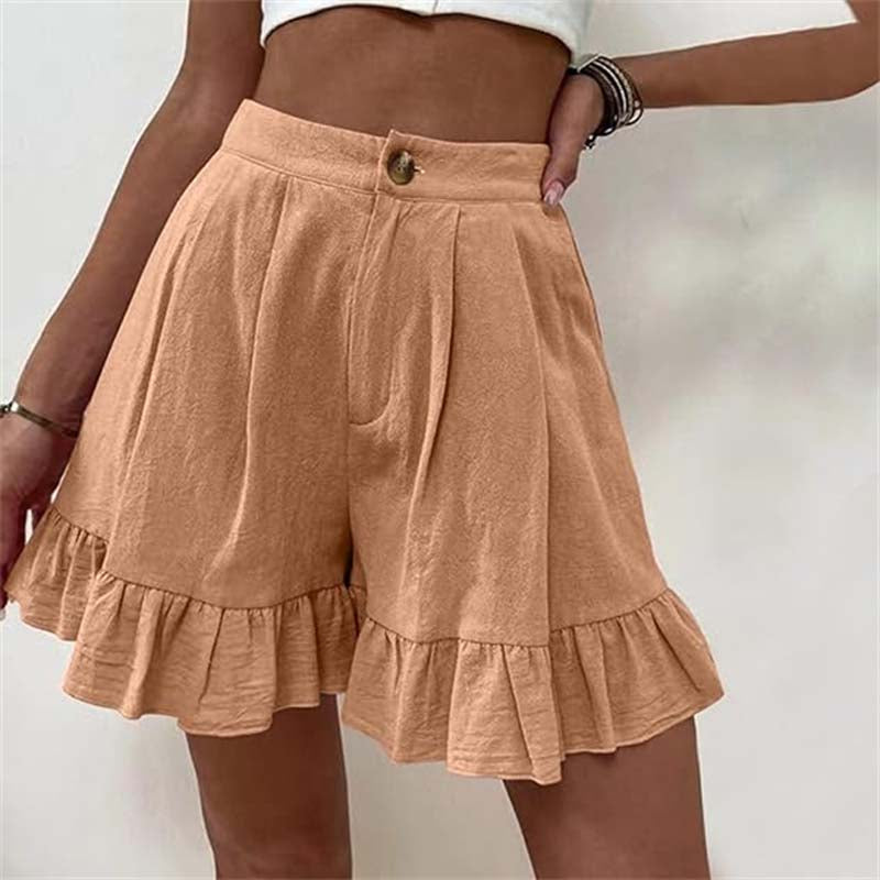 Women’s Shorts | High Waist Ruffle Hem